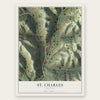 St. Charles, Virginia map print, the full design