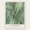 Stevens Creek, Virginia map print, the full design