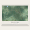 Thynedale, Virginia map print, the full design