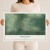Map of Virgilina, Virginia, 12 x 18 inch unframed archival matte print