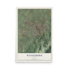 Map of Waynesboro, Virginia, 12 x 18 inch unframed archival matte print