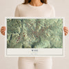 Map of Wise, Virginia, 12 x 18 inch unframed archival matte print