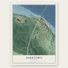 Yorktown, Virginia map print, the full design