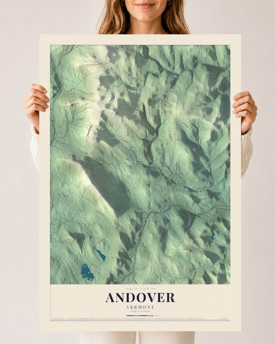 Andover, Vermont map print - 24 x 36 archival matte print