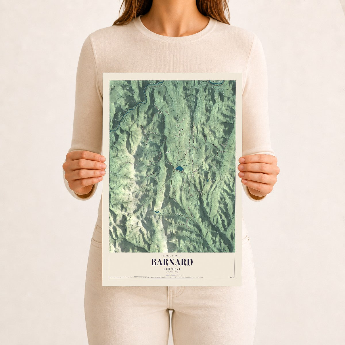 Barnard, Vermont map print - 12 x 18 archival matte print