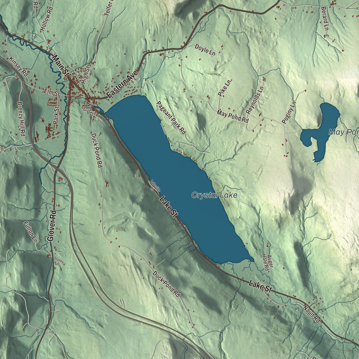 Terrain and local geography detail from the Barton, Vermont map