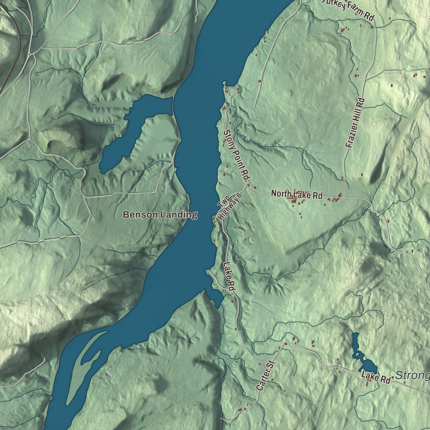 Street and neighborhood detail from the Benson, Vermont map