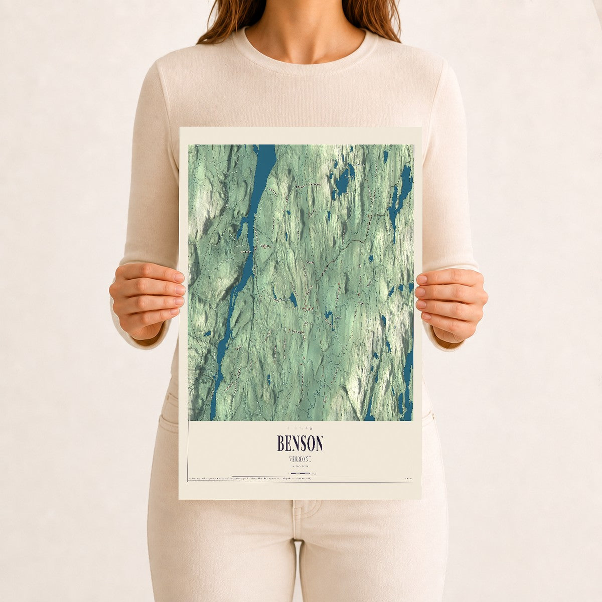 Benson, Vermont map print - 12 x 18 archival matte print