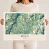 Map of Benson, Vermont, 12 x 18 inch unframed archival matte print