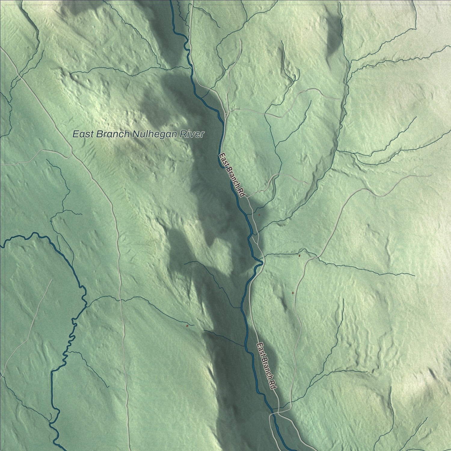 Terrain and local geography detail from the Bloomfield, Vermont map