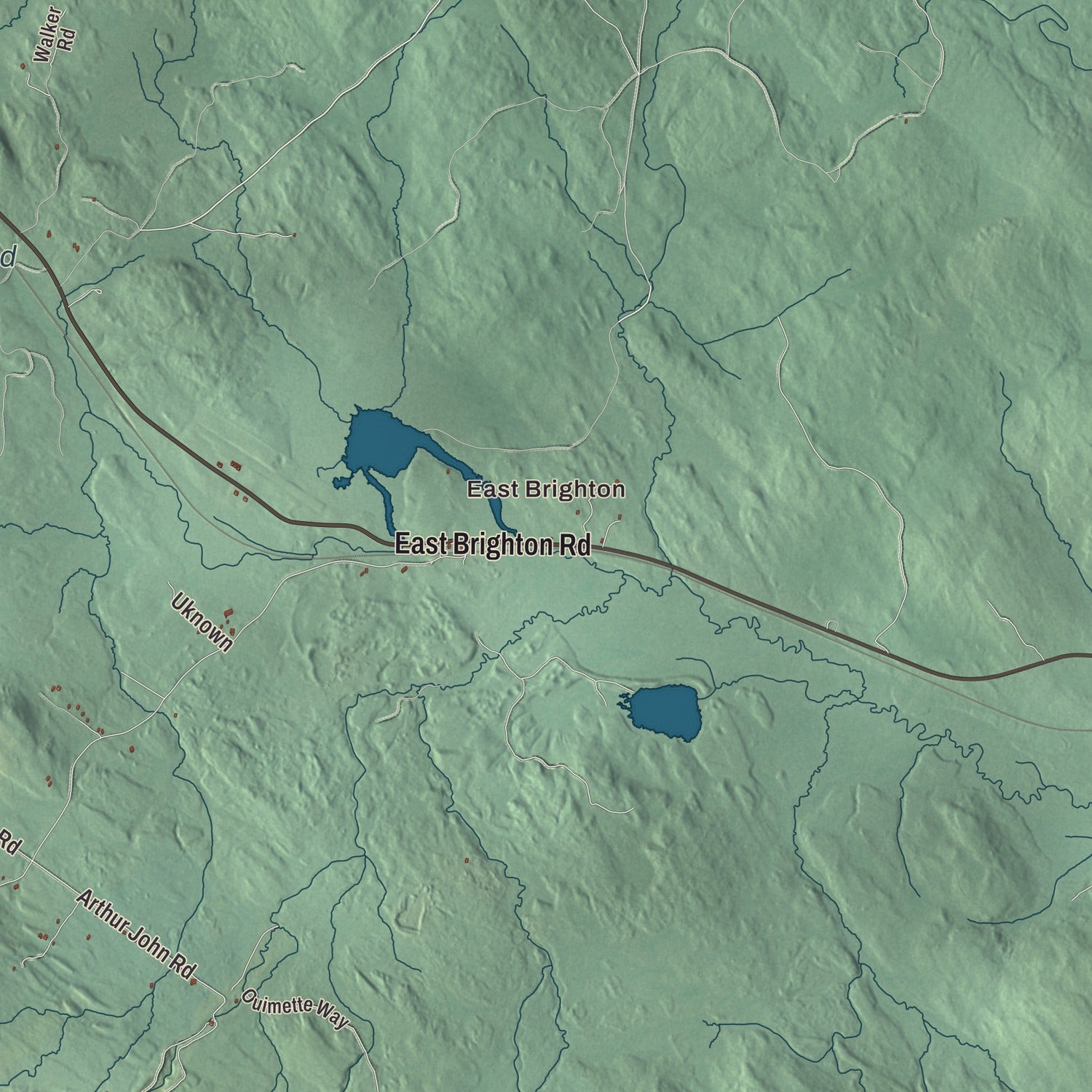 Street and neighborhood detail from the Brighton, Vermont map