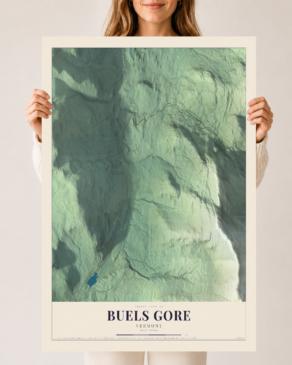 Buels Gore, Vermont map print - 24 x 36 archival matte print