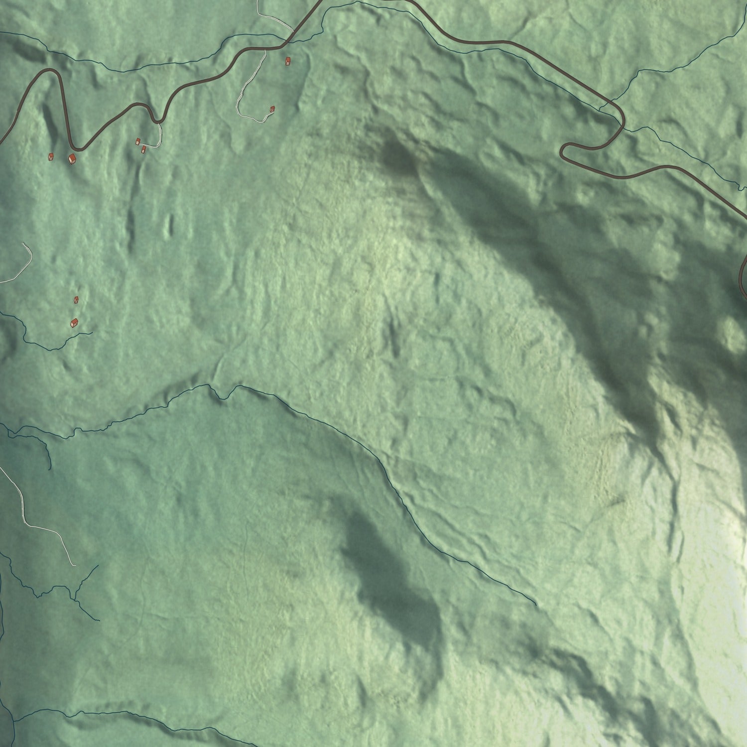Terrain and local geography detail from the Buels Gore, Vermont map