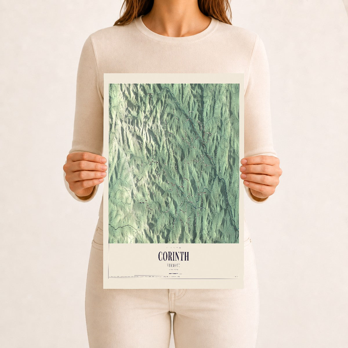 Corinth, Vermont map print - 12 x 18 archival matte print