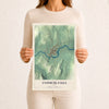 Map of Enosburg Falls, Vermont, 12 x 18 inch unframed archival matte print