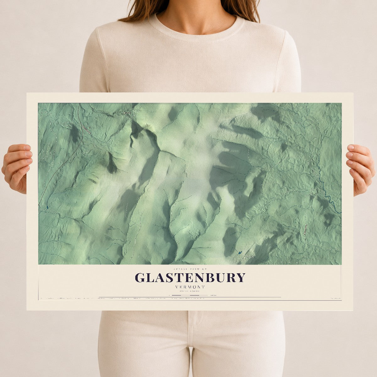 Map of Glastenbury, Vermont, 12 x 18 inch unframed archival matte print