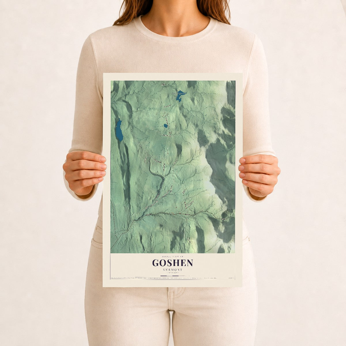 Goshen, Vermont map print - 12 x 18 archival matte print