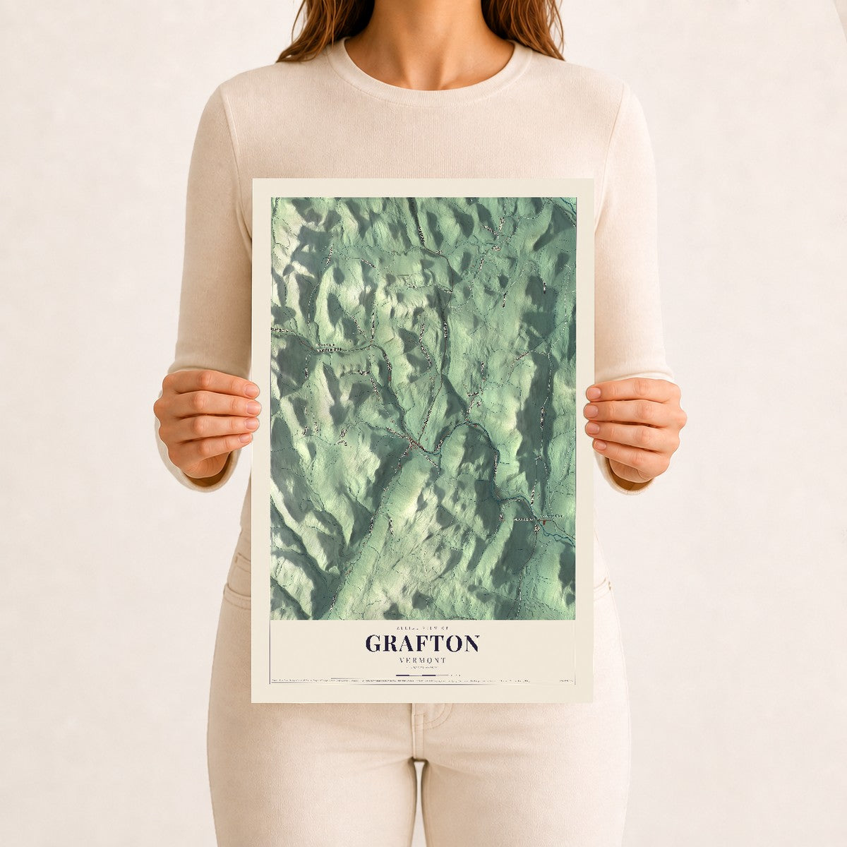 Grafton, Vermont map print - 12 x 18 archival matte print