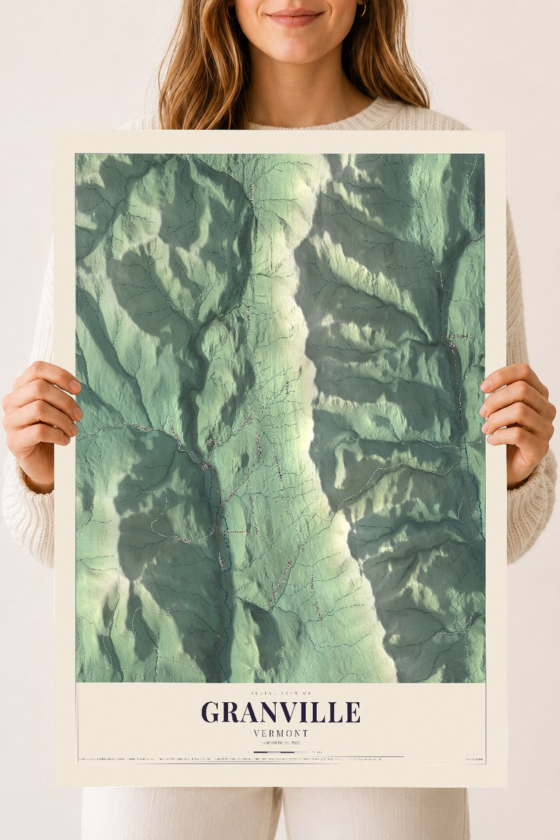 Granville, Vermont map print - 18 x 24 archival matte print