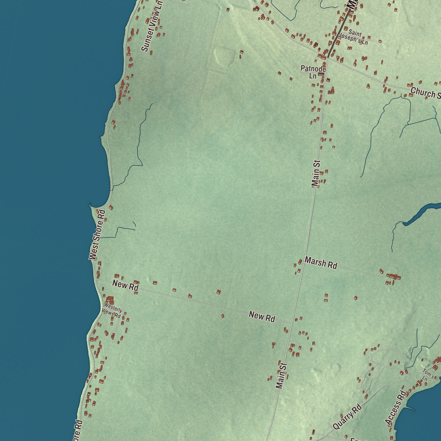 Street and neighborhood detail from the Isle La Motte, Vermont map
