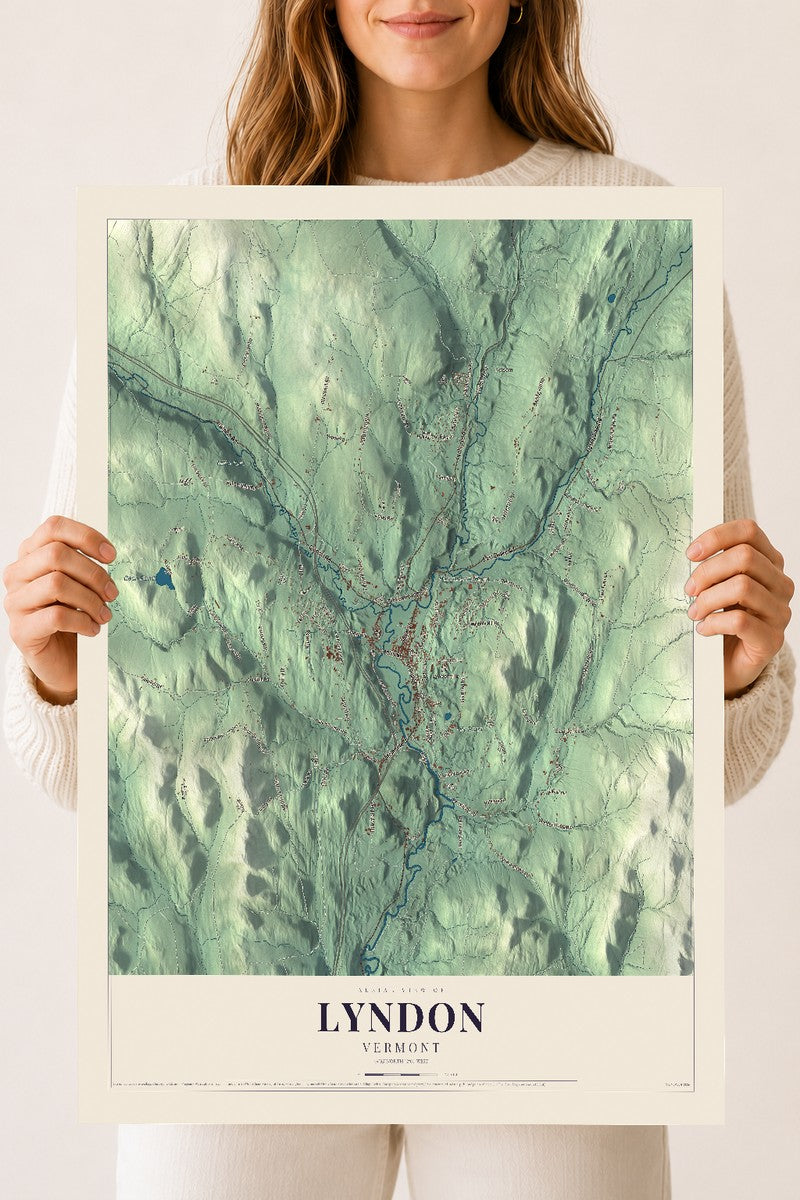 Lyndon, Vermont map print - 18 x 24 archival matte print
