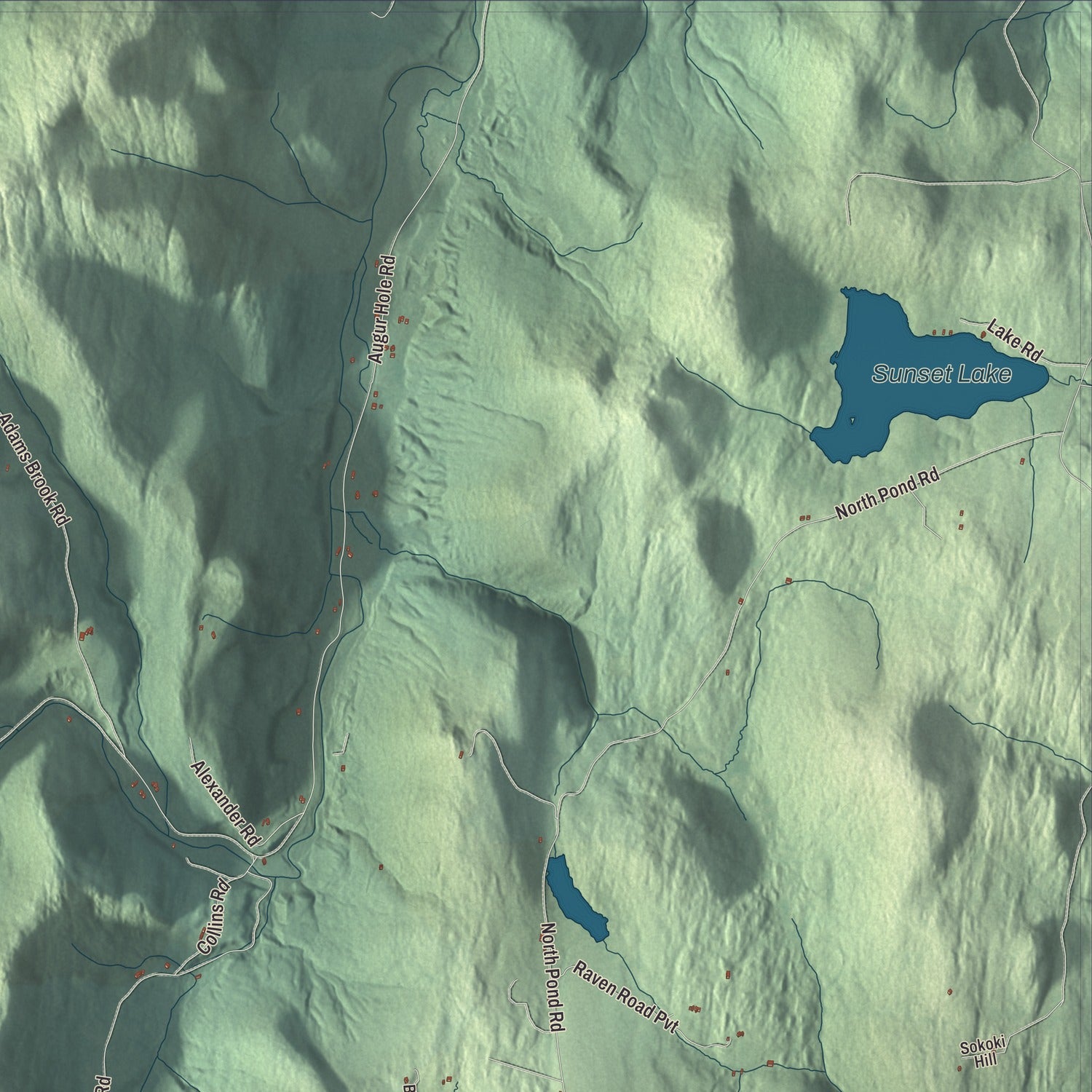 Terrain and local geography detail from the Marlboro, Vermont map