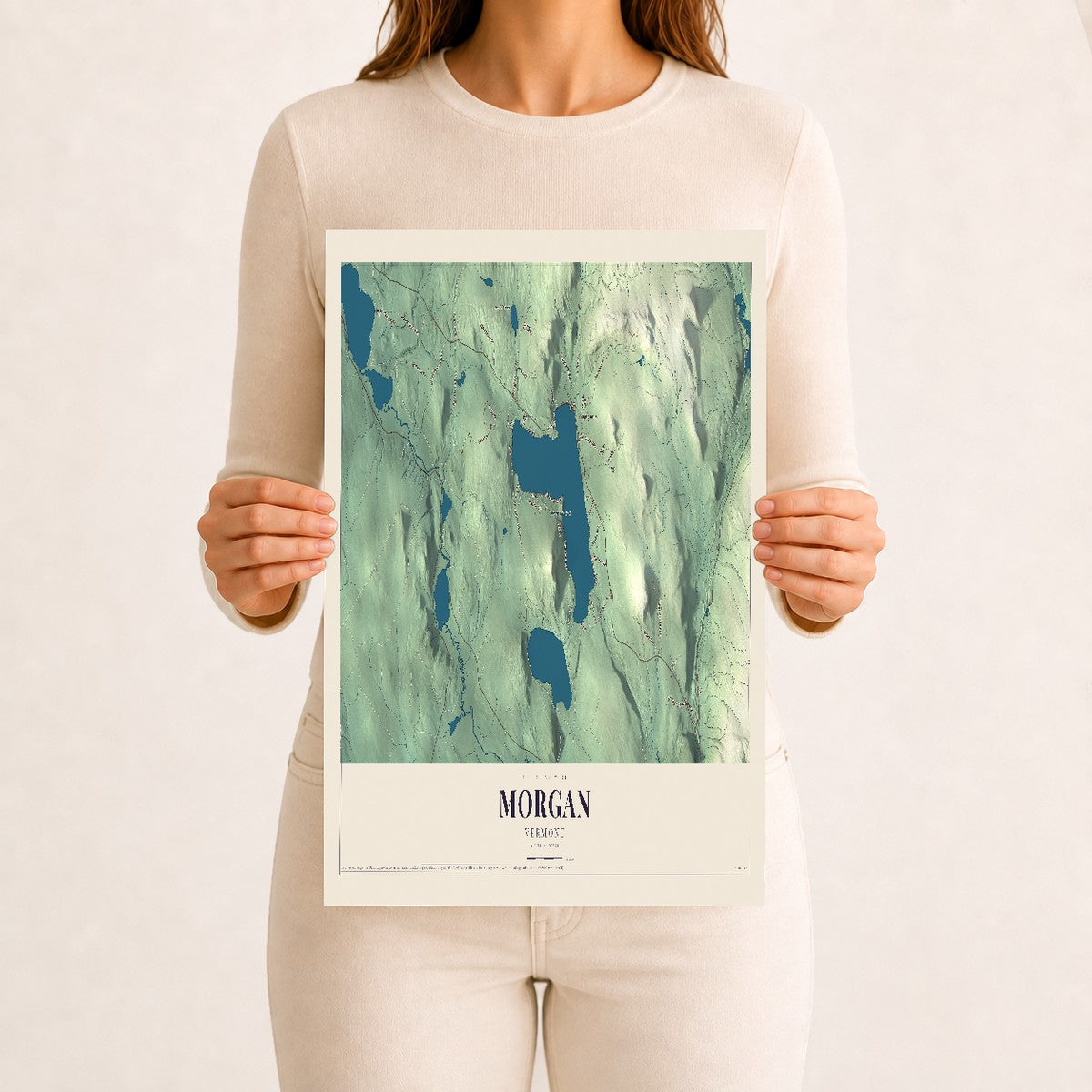 Morgan, Vermont map print - 12 x 18 archival matte print