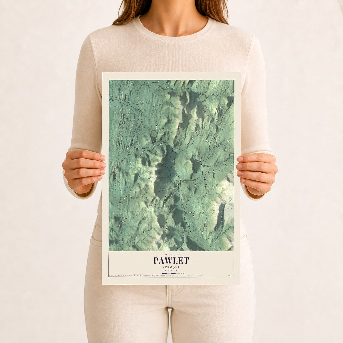 Pawlet, Vermont map print - 12 x 18 archival matte print