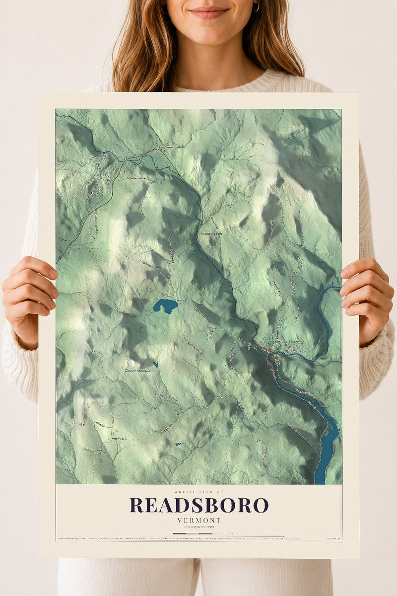 Readsboro, Vermont map print - 18 x 24 archival matte print