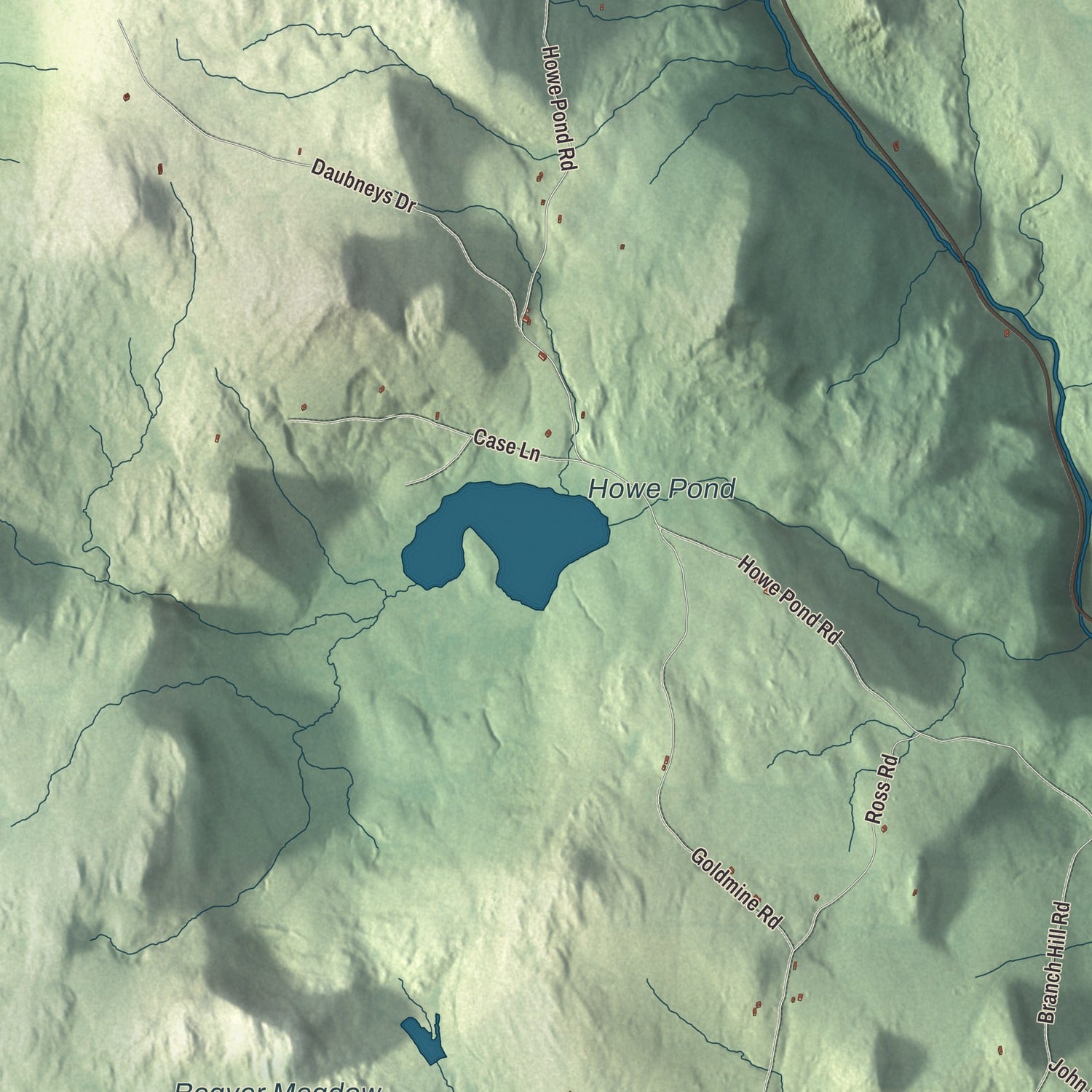 Terrain and local geography detail from the Readsboro, Vermont map