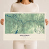 Map of Sheldon, Vermont, 12 x 18 inch unframed archival matte print