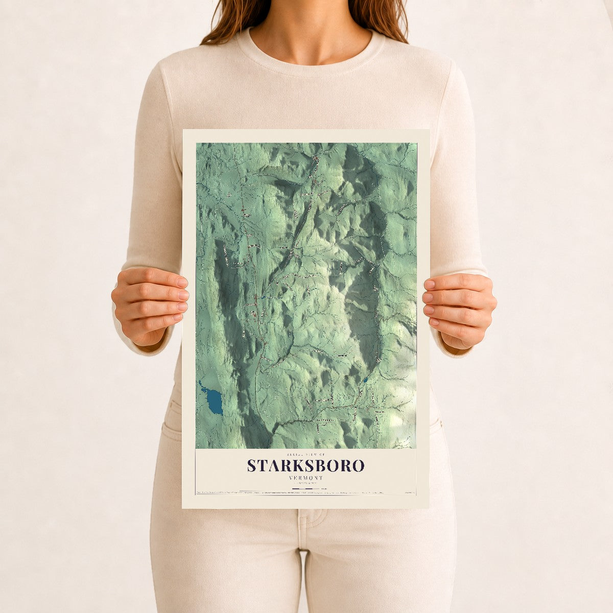 Starksboro, Vermont map print - 12 x 18 archival matte print