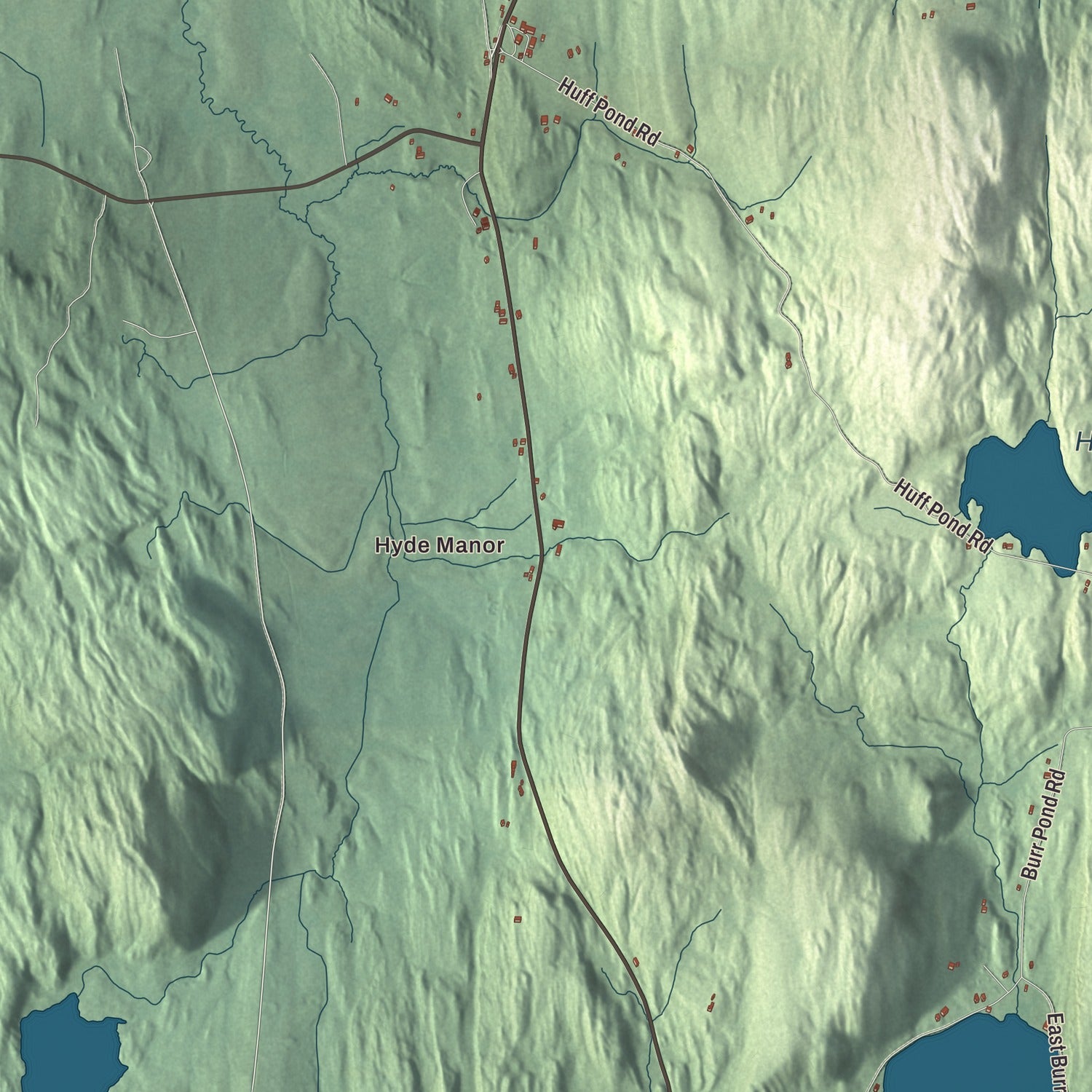 Street and neighborhood detail from the Sudbury, Vermont map