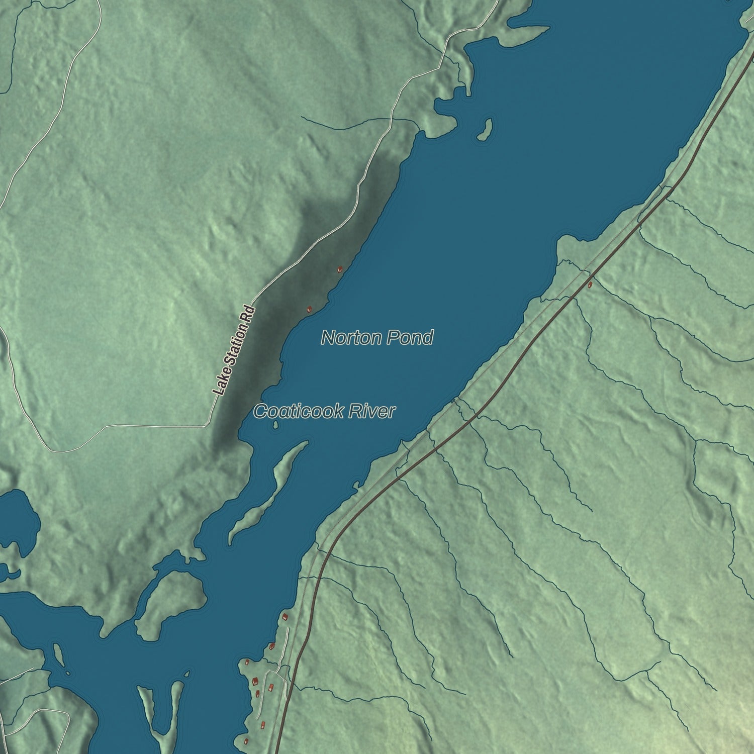 Street and neighborhood detail from the Warren's Gore, Vermont map