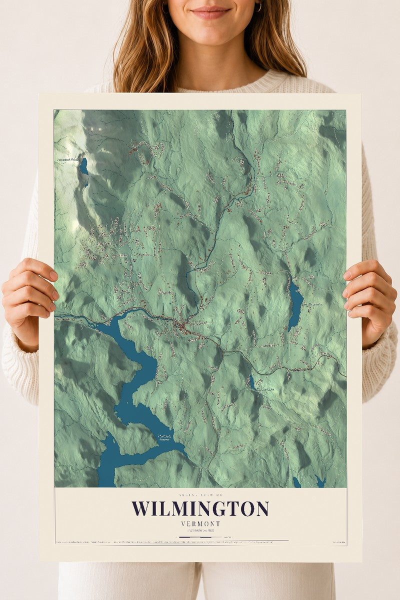 Wilmington, Vermont map print - 18 x 24 archival matte print