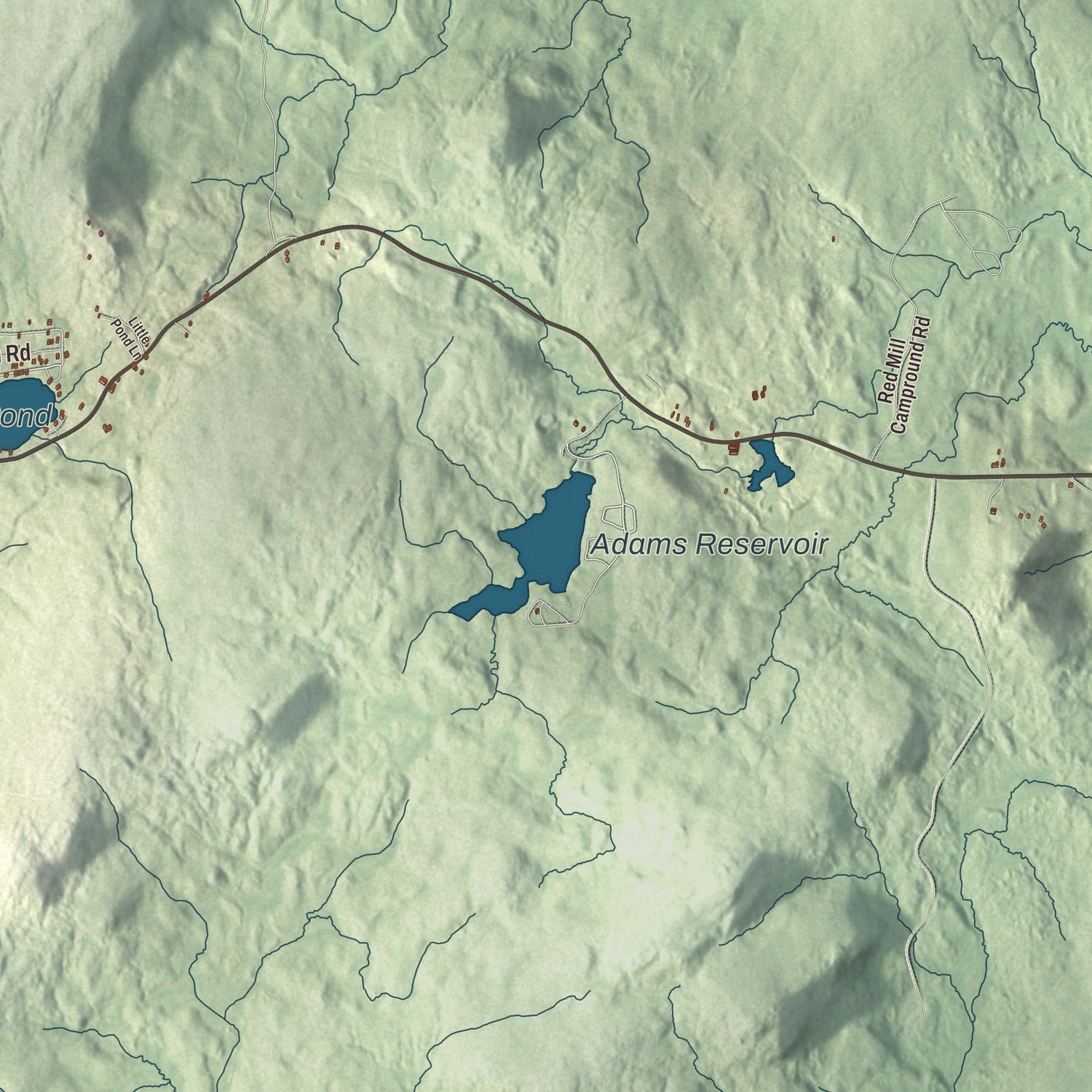 Street and neighborhood detail from the Woodford, Vermont map