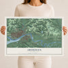 Map of Aberdeen, Washington, 12 x 18 inch unframed archival matte print