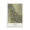 Map of Almira, Washington, 12 x 18 inch unframed archival matte print