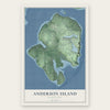 Anderson Island, Washington map print, the full design