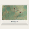 Basin City, Washington map print, the full design
