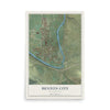 Map of Benton City, Washington, 12 x 18 inch unframed archival matte print