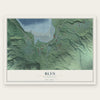 Blyn, Washington map print, the full design