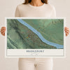 Map of Bridgeport, Washington, 12 x 18 inch unframed archival matte print