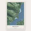 Brinnon, Washington map print, the full design