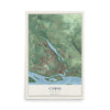 Map of Camas, Washington, 12 x 18 inch unframed archival matte print
