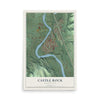 Map of Castle Rock, Washington, 12 x 18 inch unframed archival matte print