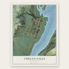 Chelan Falls, Washington map print, the full design