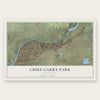 Chief Garry Park, Washington map print, the full design