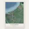 Clallam Bay, Washington map print, the full design