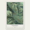 Cliffdell, Washington map print, the full design